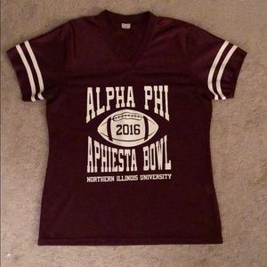 Alpha Phi Maroon Football Jersey